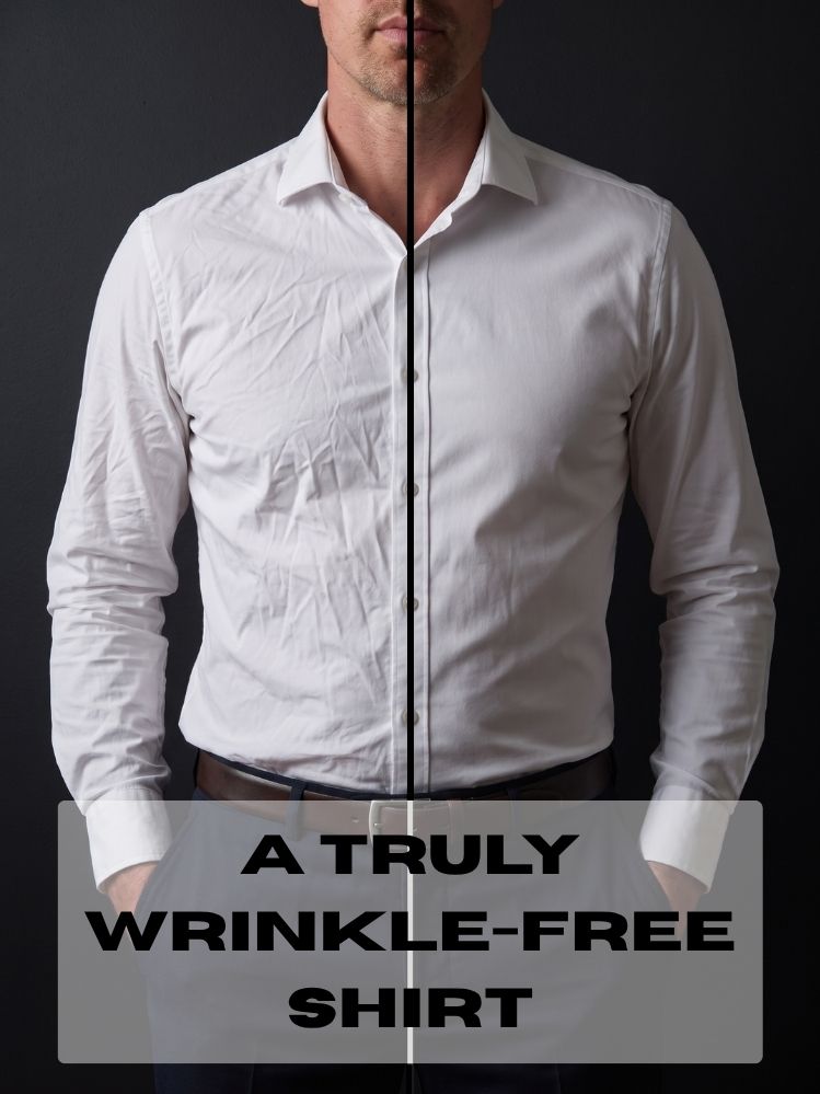 Stretch Shirt – Fitted, Never Ironed • Lake Blue