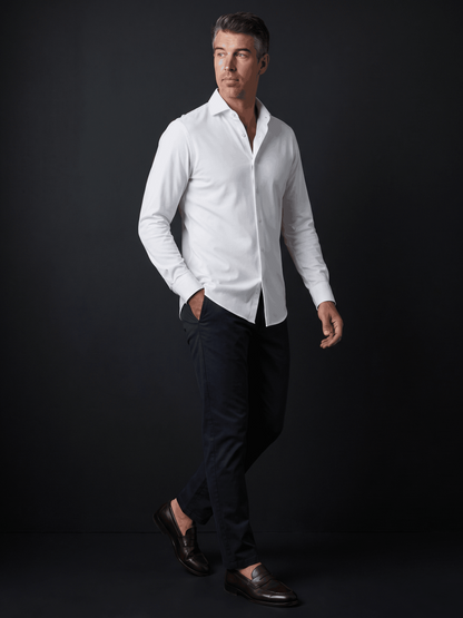 Stretch Shirt – Fitted, Never Ironed • White