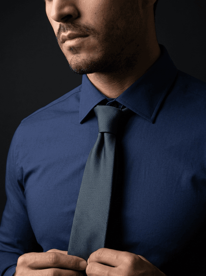 Stretch Shirt – Fitted, Never Ironed • Navy