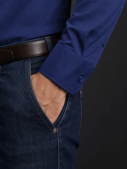 Stretch Shirt – Fitted, Never Ironed • Navy