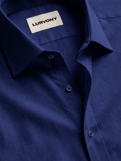 Stretch Shirt – Fitted, Never Ironed • Navy