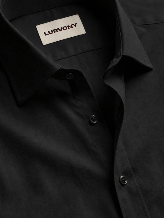 Stretch Shirt – Fitted, Never Ironed • Black
