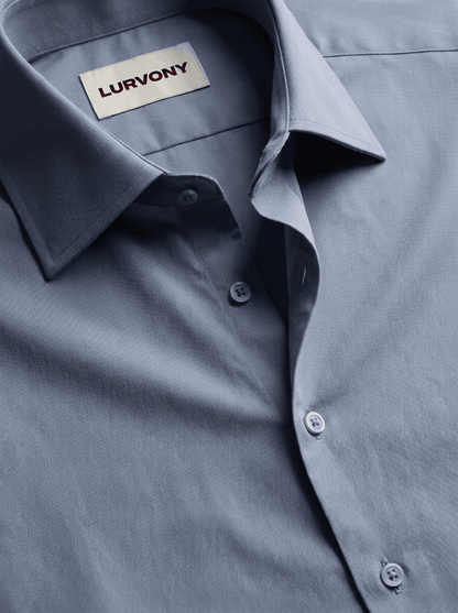 Stretch Shirt – Fitted, Never Ironed • Gray