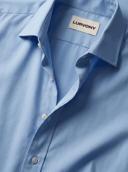 Stretch Shirt – Fitted, Never Ironed • Lake Blue
