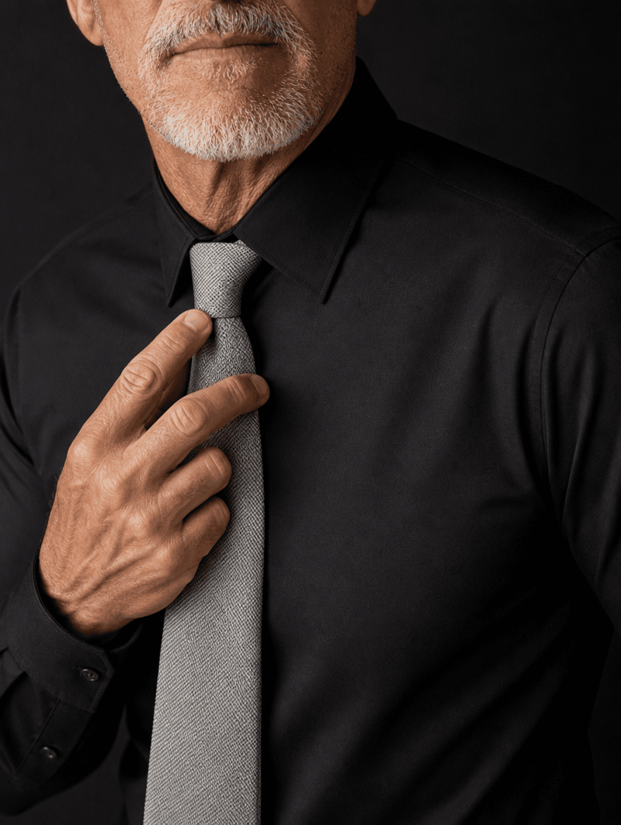 Stretch Shirt – Fitted, Never Ironed • Black