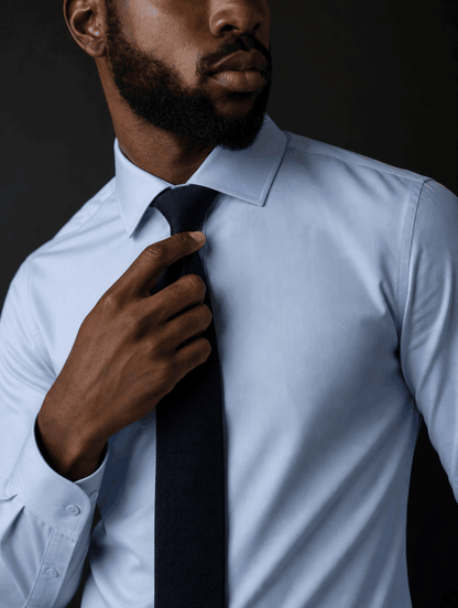 Stretch Shirt – Fitted, Never Ironed • Lake Blue