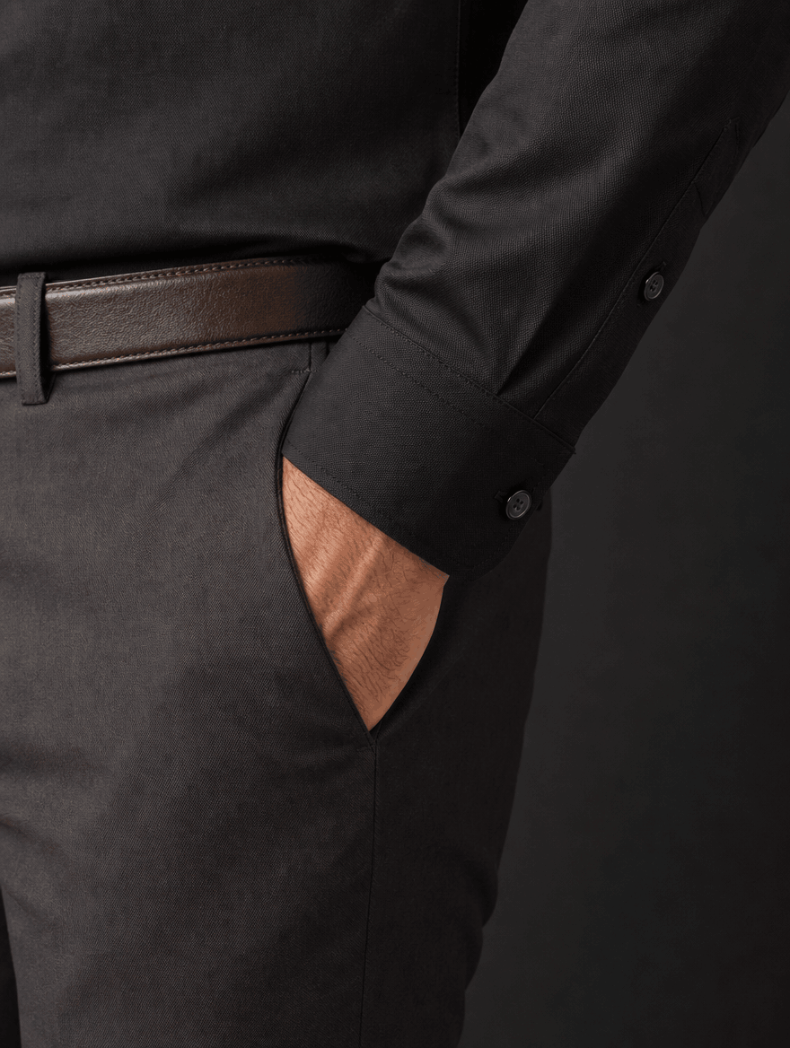 Stretch Shirt – Fitted, Never Ironed • Black