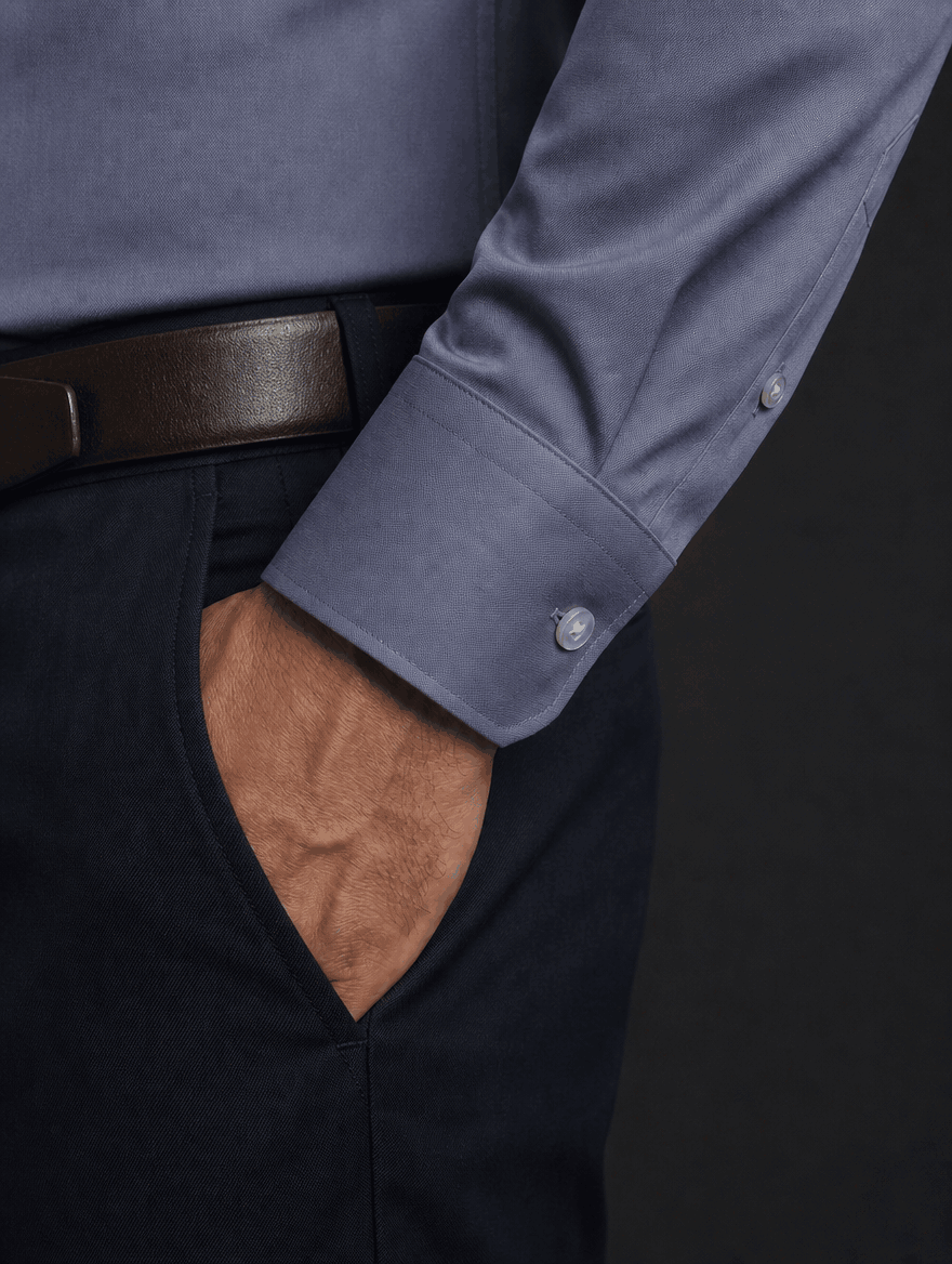 Stretch Shirt – Fitted, Never Ironed • Gray