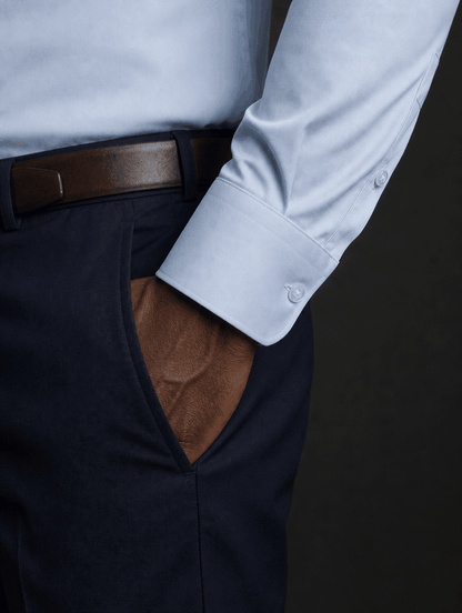 Stretch Shirt – Fitted, Never Ironed • Lake Blue