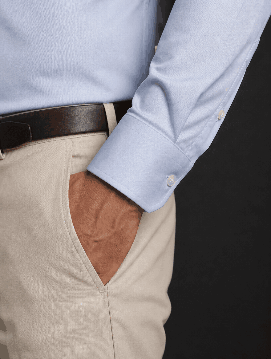 Stretch Shirt – Fitted, Never Ironed • Blue Grey