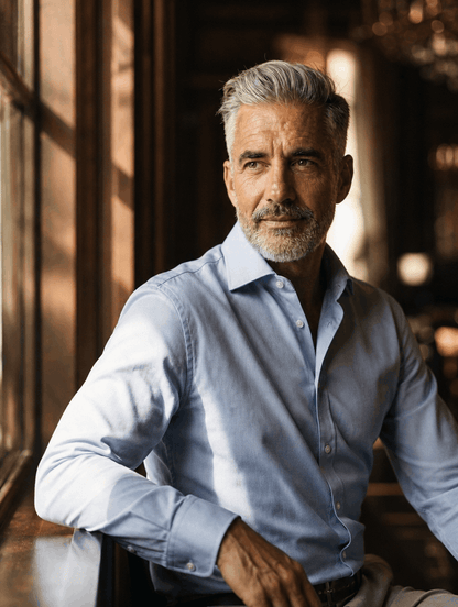 Stretch Shirt – Fitted, Never Ironed • Blue Grey